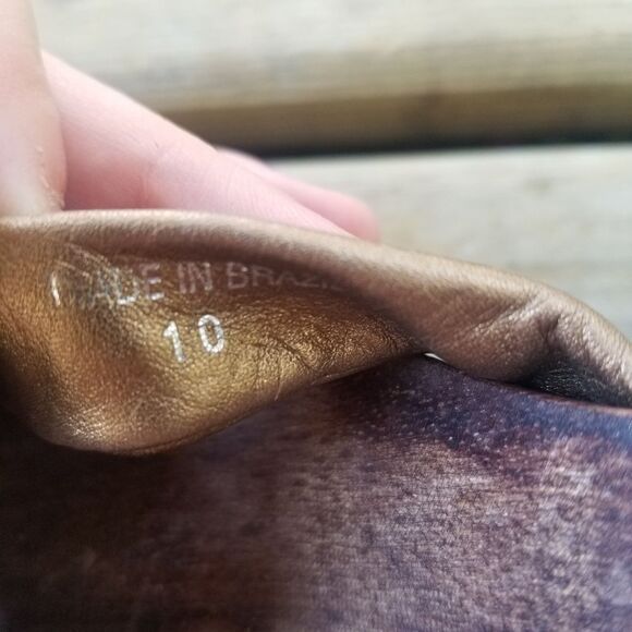 Vintage 90s y2k BRATZ Wood Leather Heeled Sandals - Picture 8 of 9